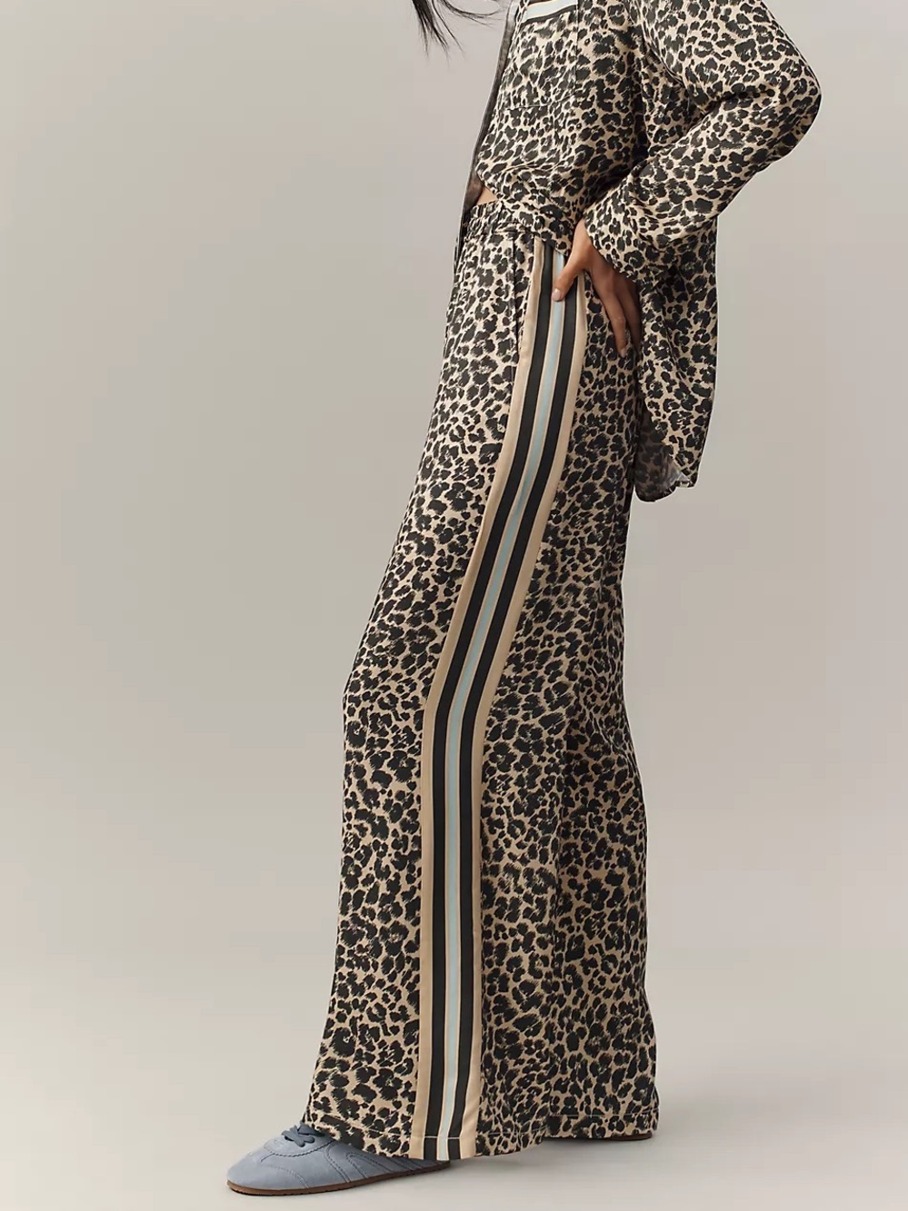 Brooklin Tie-Front Printed Pull-On Pants by Maeve